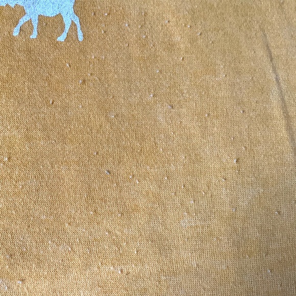 PARK CITY Wasatch Mountains UTAH Mustard Yellow Pullover DISTRESSED Sweatshirt - Picture 9 of 13